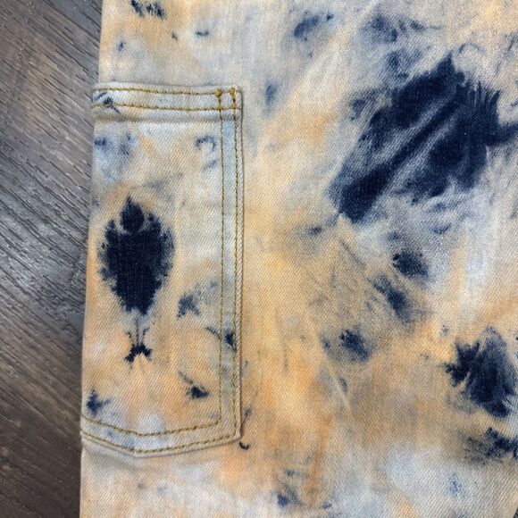 Valabasas Jeans Mens 29 Orange Bleach Wash Flared Leg Mid Rise Stretch Denim - Picture 3 of 13